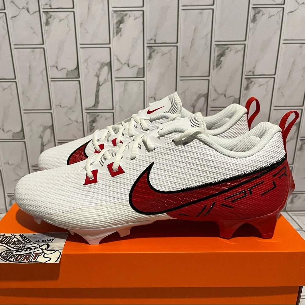 New Nike Vapor Edge Speed 360 2 Football Cleats NFL PE Red White Men Size